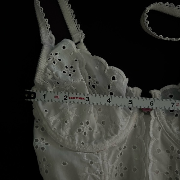 White eyelet bra corset top - Picture 15 of 17
